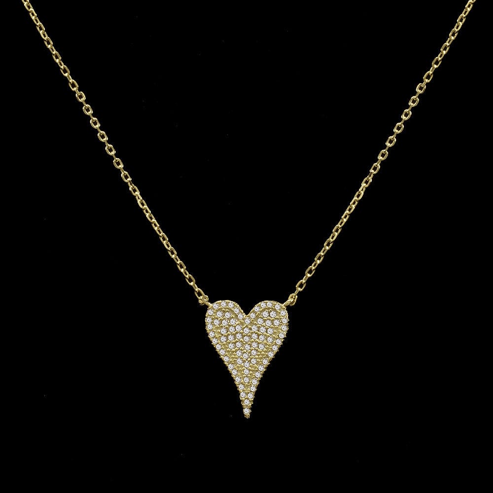 Be-Je Designs Be-Je Designs Pave Heart Necklace - Little Miss Muffin Children & Home