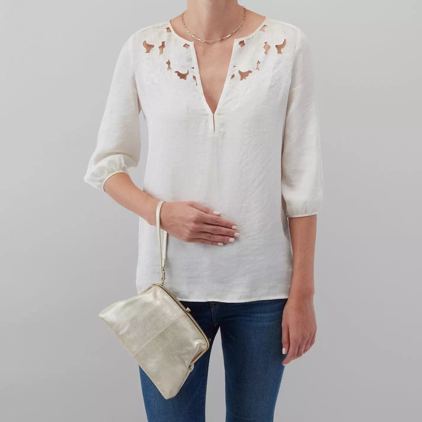 Hobo Hobo Lana Crossbody Pearlized Silver - Little Miss Muffin Children & Home