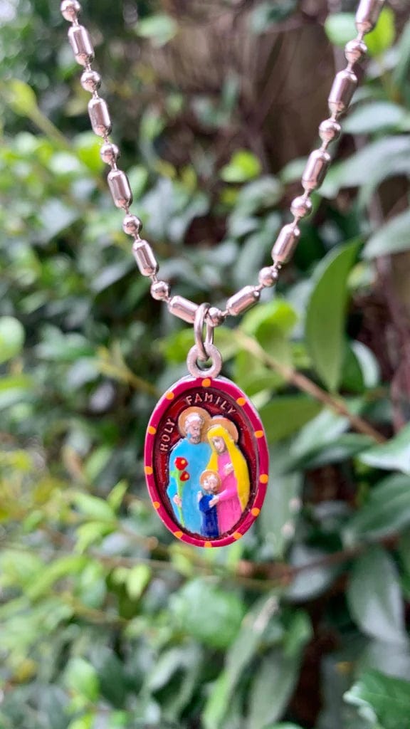 Saints For Sinners Saints For Sinners The Holy Family Hand Painted Medal - Little Miss Muffin Children & Home