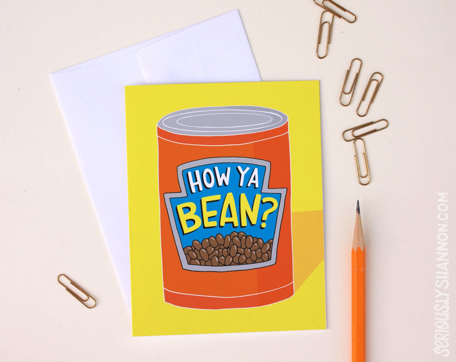 Seriously Shannon Seriously Shannon How Ya Bean? Greeting Card - Little Miss Muffin Children & Home