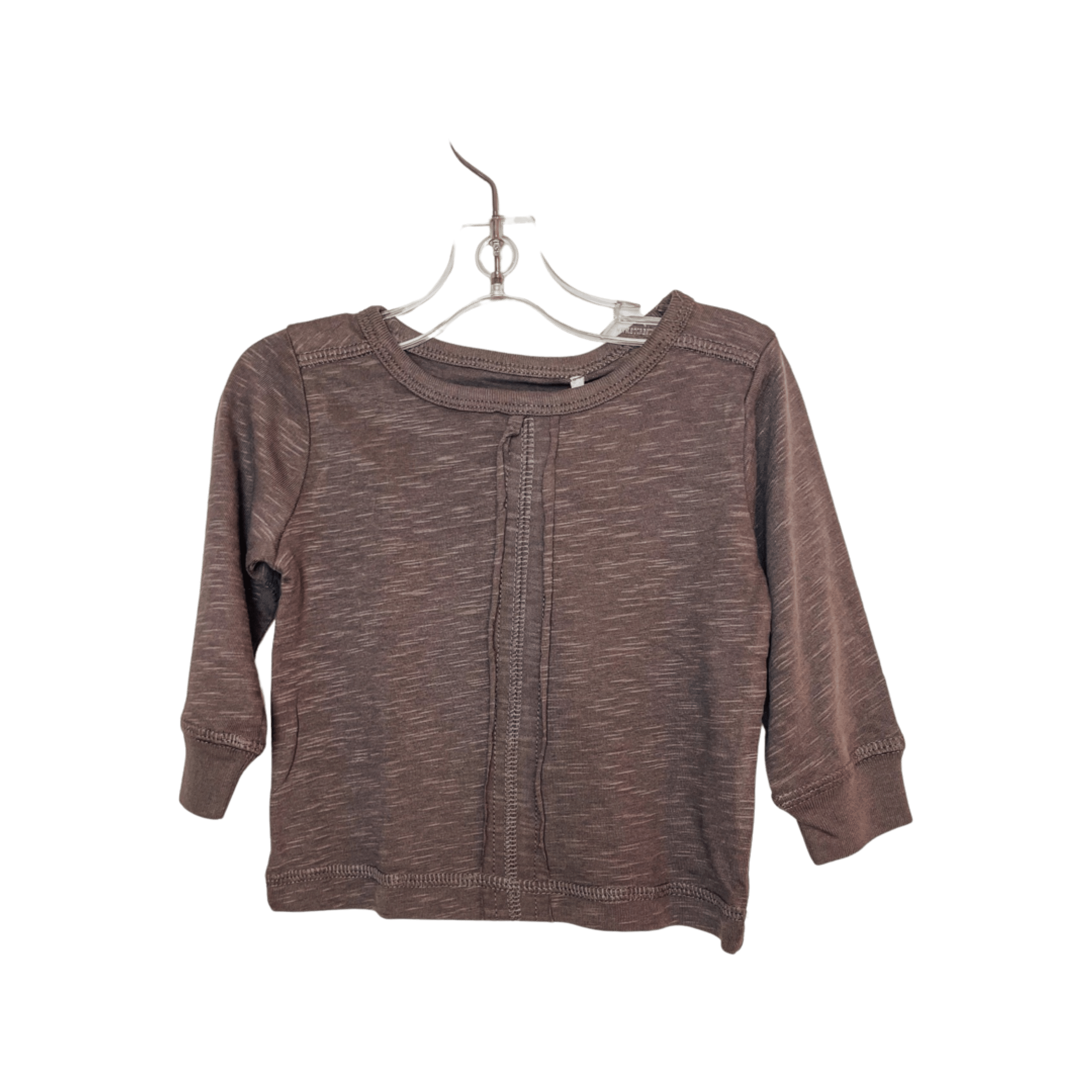 Oliver & Rain Brown Heathered Long Sleeve Top - Little Miss Muffin Children & Home