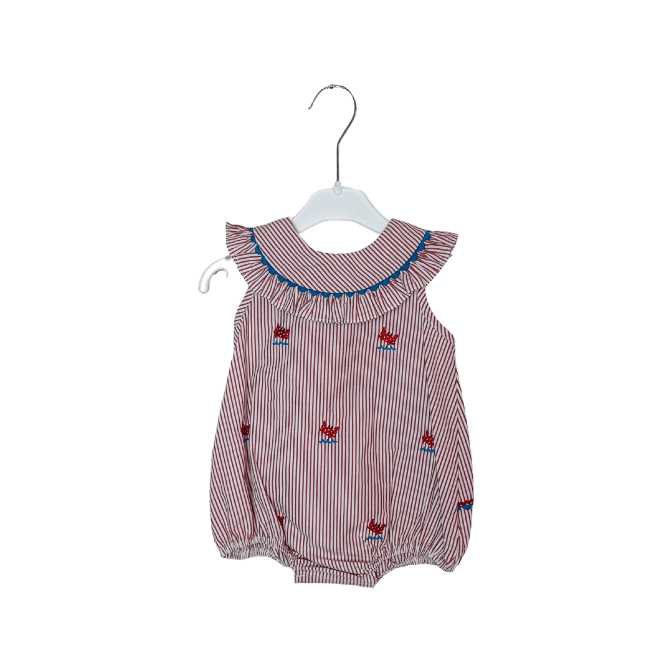 Vive La Fete Embroidered Crab Bubble Onsie - Little Miss Muffin Children & Home