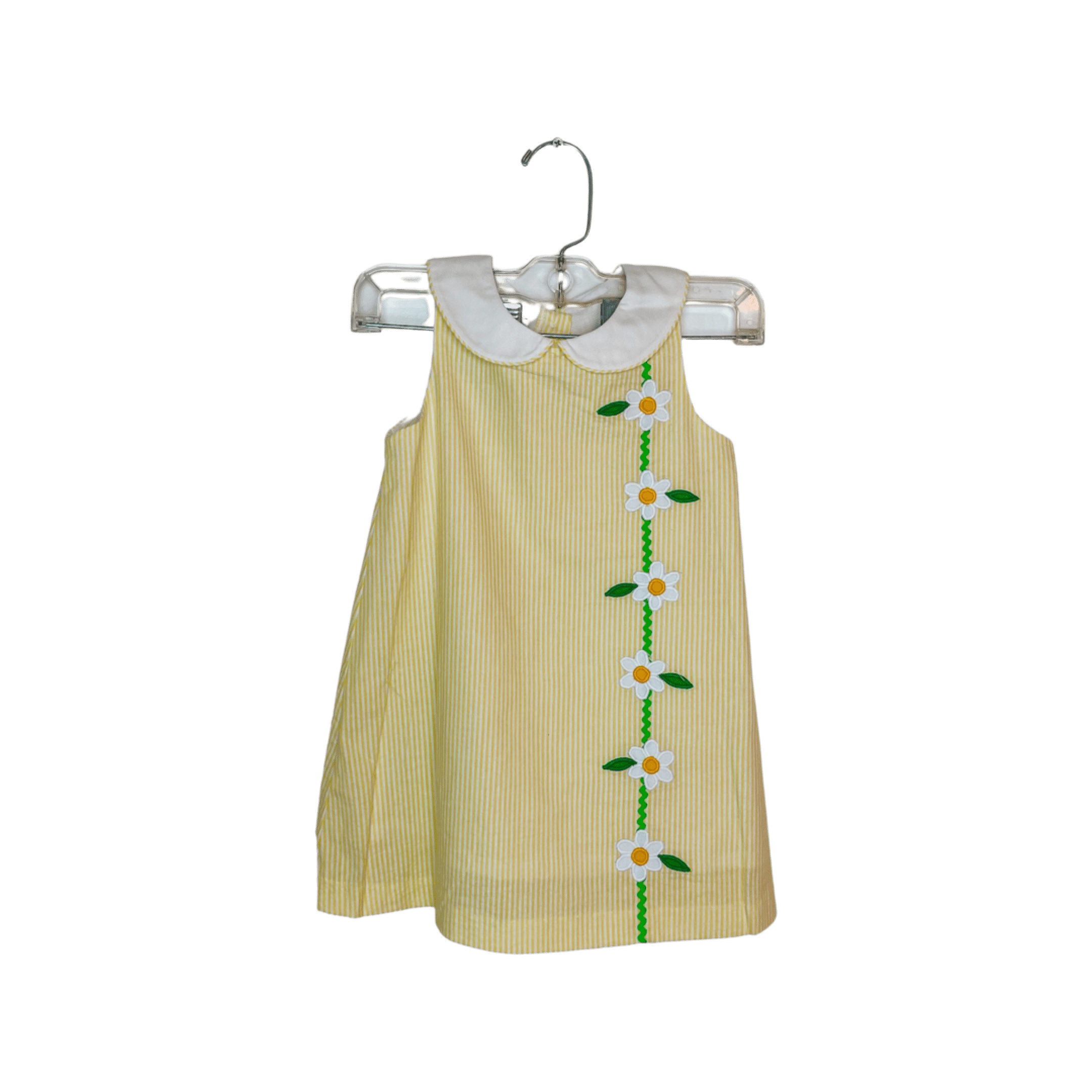 Vive La Fete Flower Applique Stripe Dress - Little Miss Muffin Children & Home