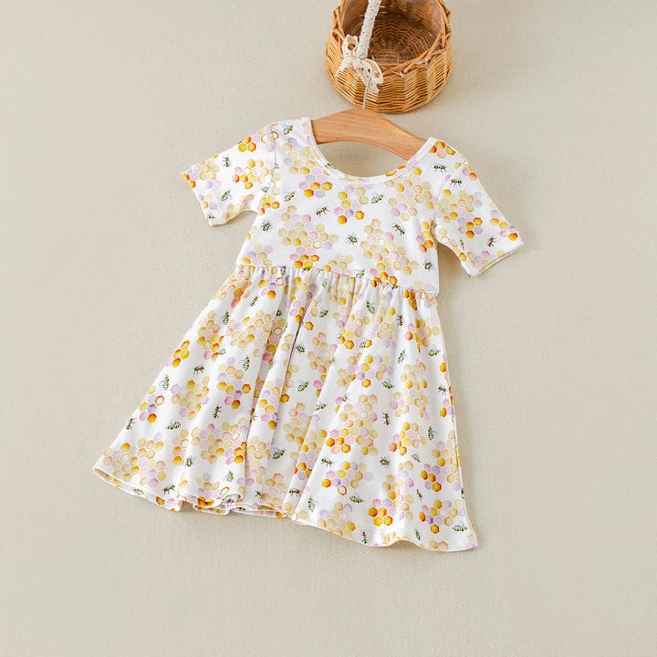 Nola Tawk Nola Tawk Bee Sweet Twirl Dress - Little Miss Muffin Children & Home