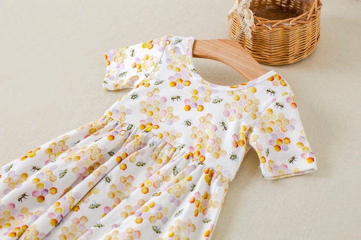 Nola Tawk Nola Tawk Bee Sweet Twirl Dress - Little Miss Muffin Children & Home