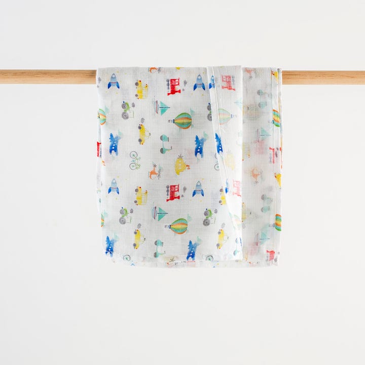 Nola Tawk Nola Tawk On The Go Muslin Swaddle Blanket - Little Miss Muffin Children & Home