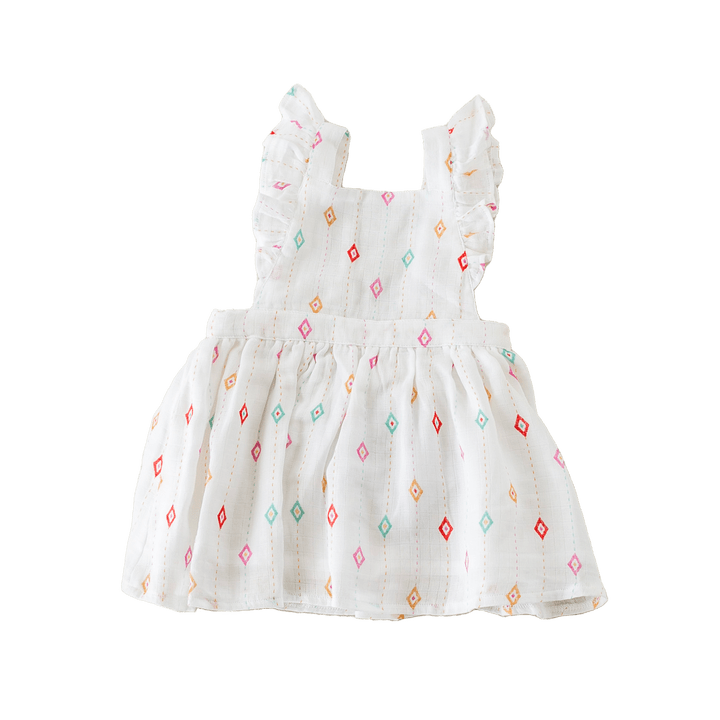 Nola Tawk Nola Tawk Summer Diamonds Organic Muslin Dress - Little Miss Muffin Children & Home