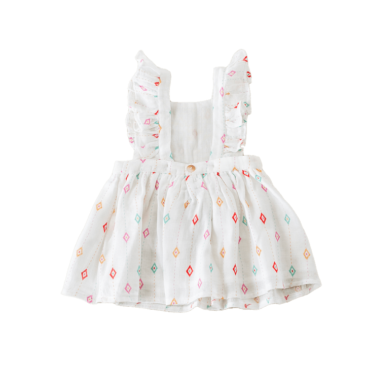 Nola Tawk Nola Tawk Summer Diamonds Organic Muslin Dress - Little Miss Muffin Children & Home