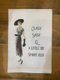 Sassy Talkin - Sassy Talkin "Classy Sassy"  Dish Towel - Little Miss Muffin Children & Home
