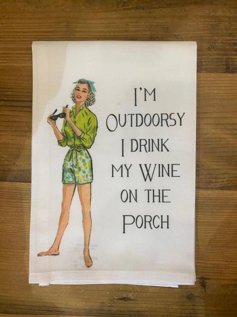 Sassy Talkin - Sassy Talkin "I'm Outdoorsy" Dish Towel - Little Miss Muffin Children & Home