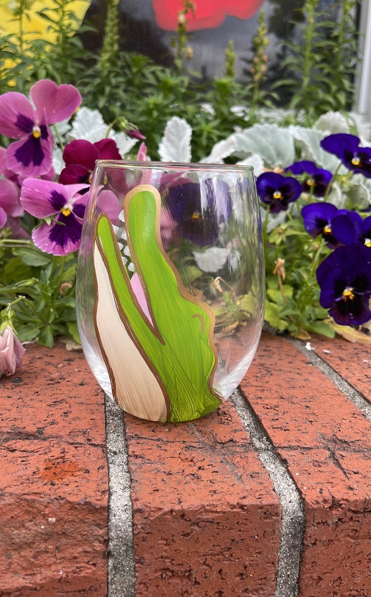 318 Art Co 318 Art Co Hand-Painted Bayou Gator Wine Glasses - Little Miss Muffin Children & Home