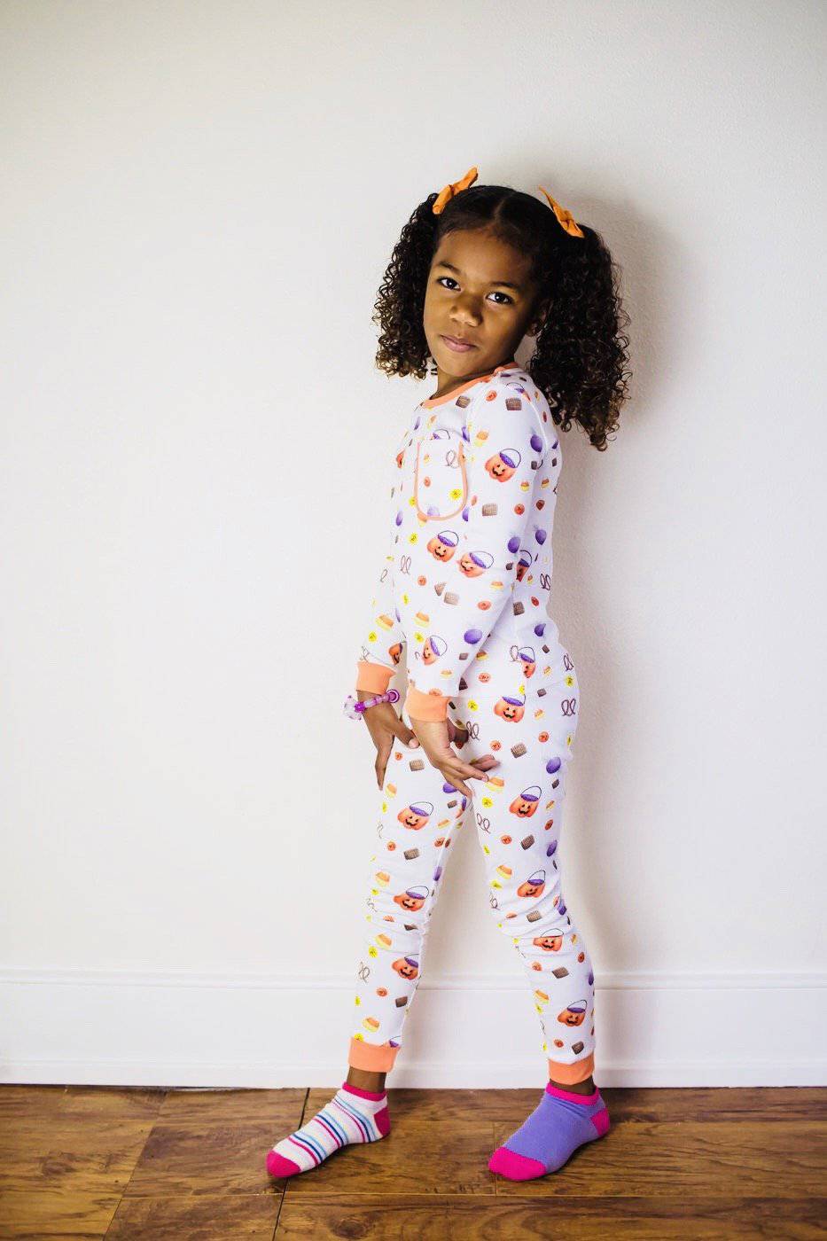 Nola Tawk - Nola Tawk No Tricks, Just Treats Organic Cotton Pajama Set - Little Miss Muffin Children & Home