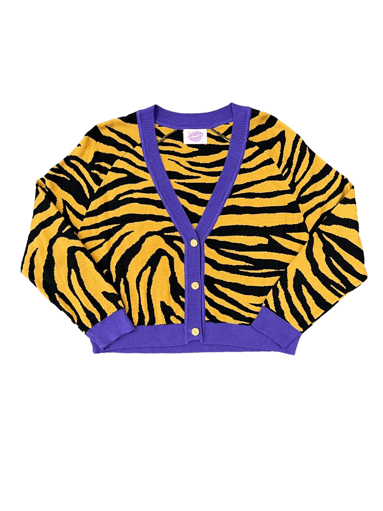 Sparkle City Sparkle City Tiger Cropped Cardigan - Little Miss Muffin Children & Home