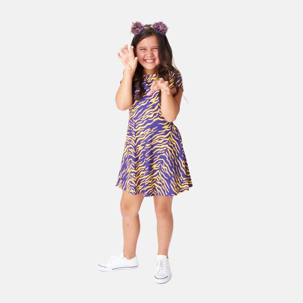 BTB - Bon Temps Boutique Bon Temps Boutique Tiger Stripe Charlotte Dress - Little Miss Muffin Children & Home