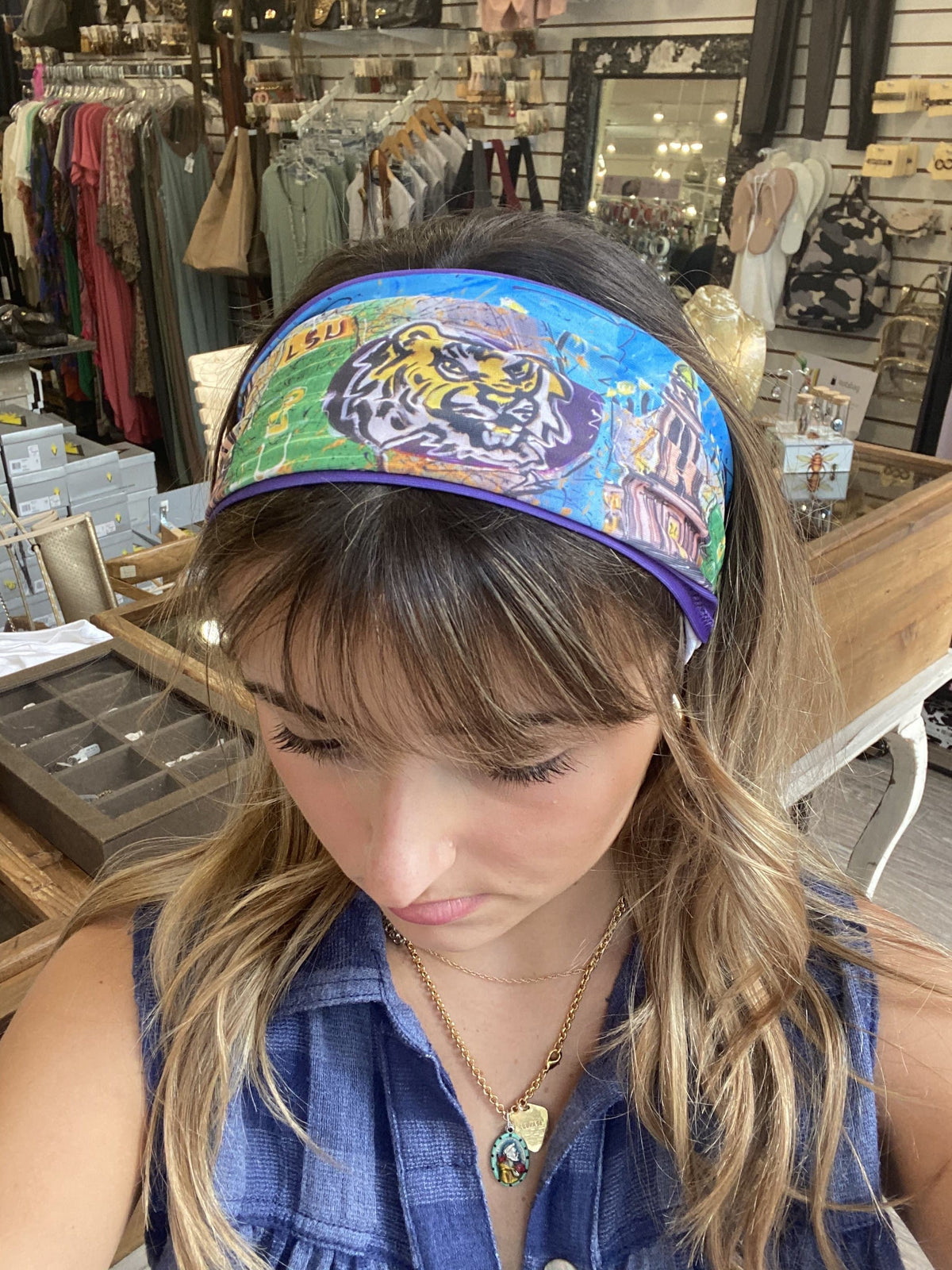 Outback Specialties - LSU Neck Buff/Face Covering - Little Miss Muffin Children & Home