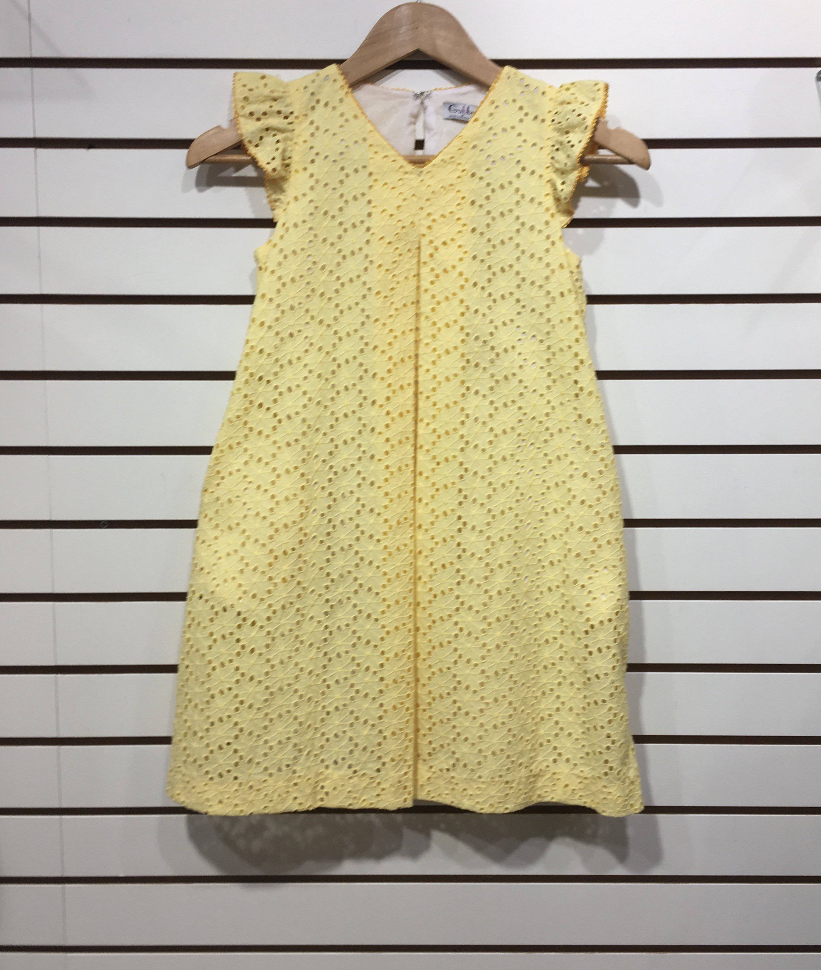 Yellow Eyelet A Line Dress Yellow Eyelet A Line Dress