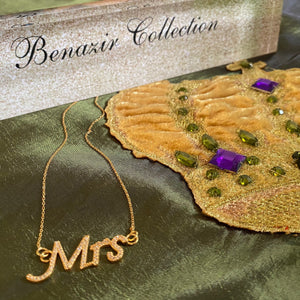 Benazir Collection - Benazir Collection Diamond 'Mrs' Necklace - Little Miss Muffin Children & Home