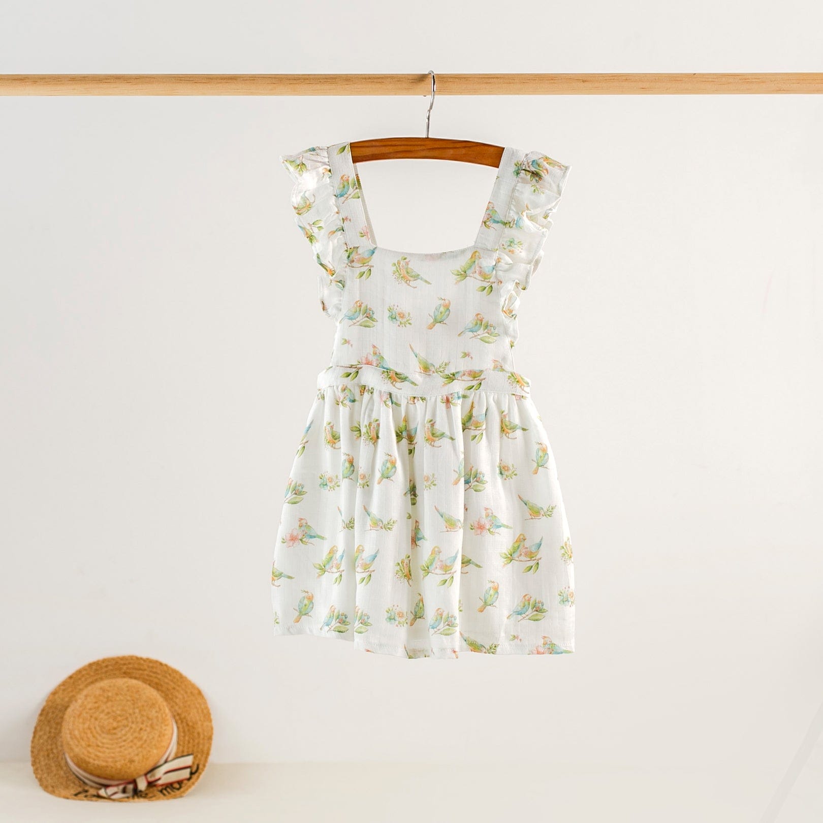 Nola Tawk Nola Tawk Tweethearts Organic Muslin Dress - Little Miss Muffin Children & Home