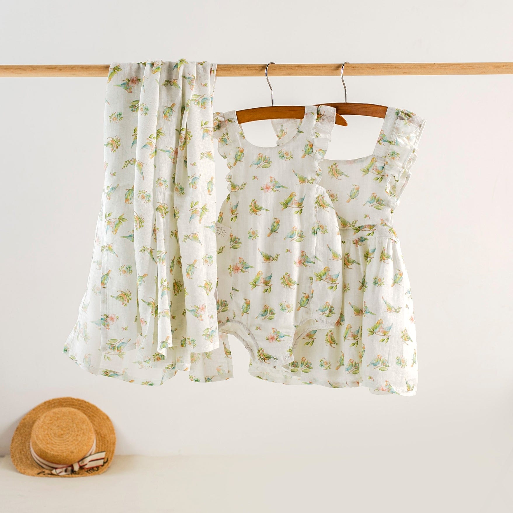Nola Tawk Nola Tawk Tweethearts Organic Muslin Dress - Little Miss Muffin Children & Home