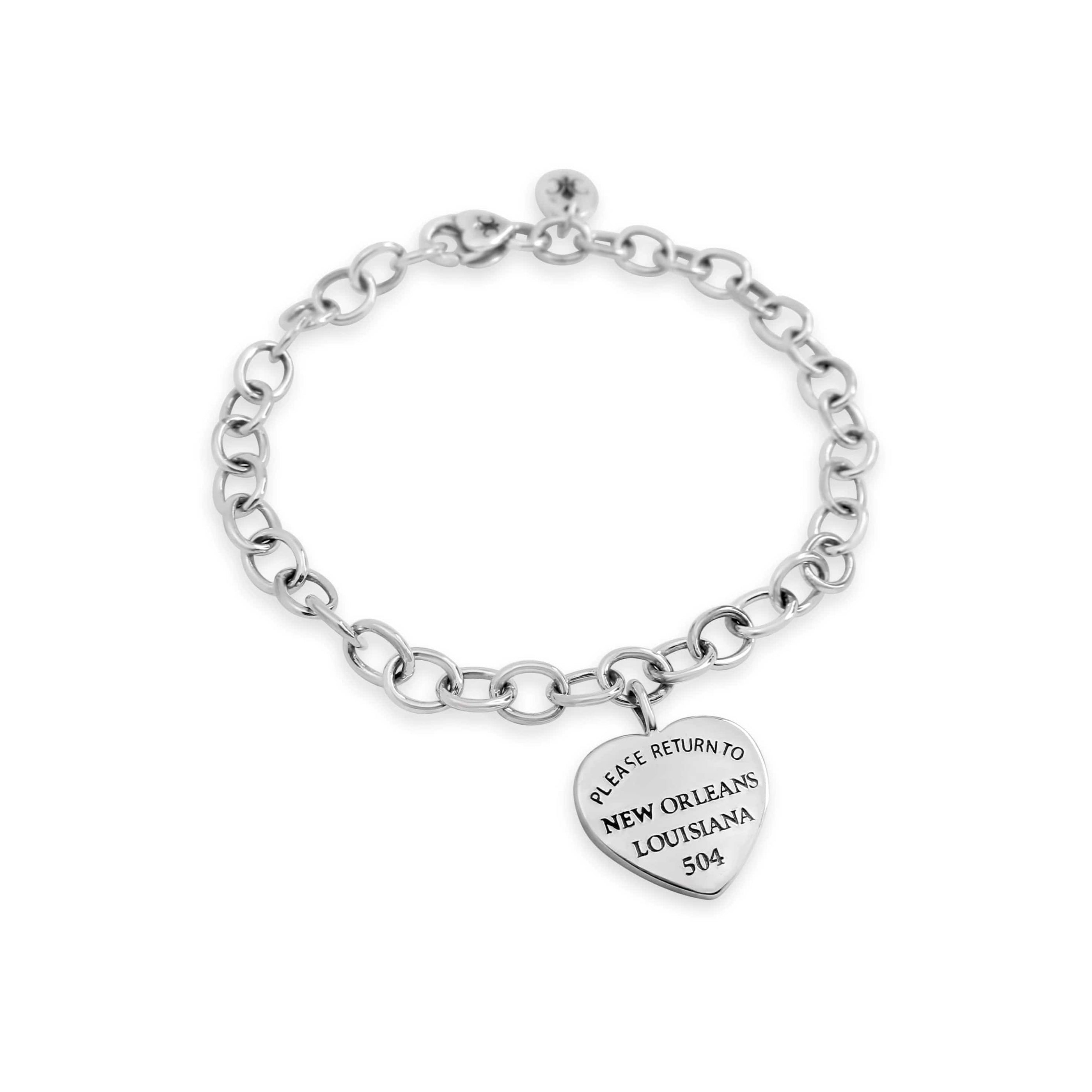 Cristy Cali Cristy Cali Please Return to New Orleans Heart Bracelet - Little Miss Muffin Children & Home
