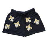 Sparkle City Sparkle City Fleur De Lis Takeover Shorts - Little Miss Muffin Children & Home