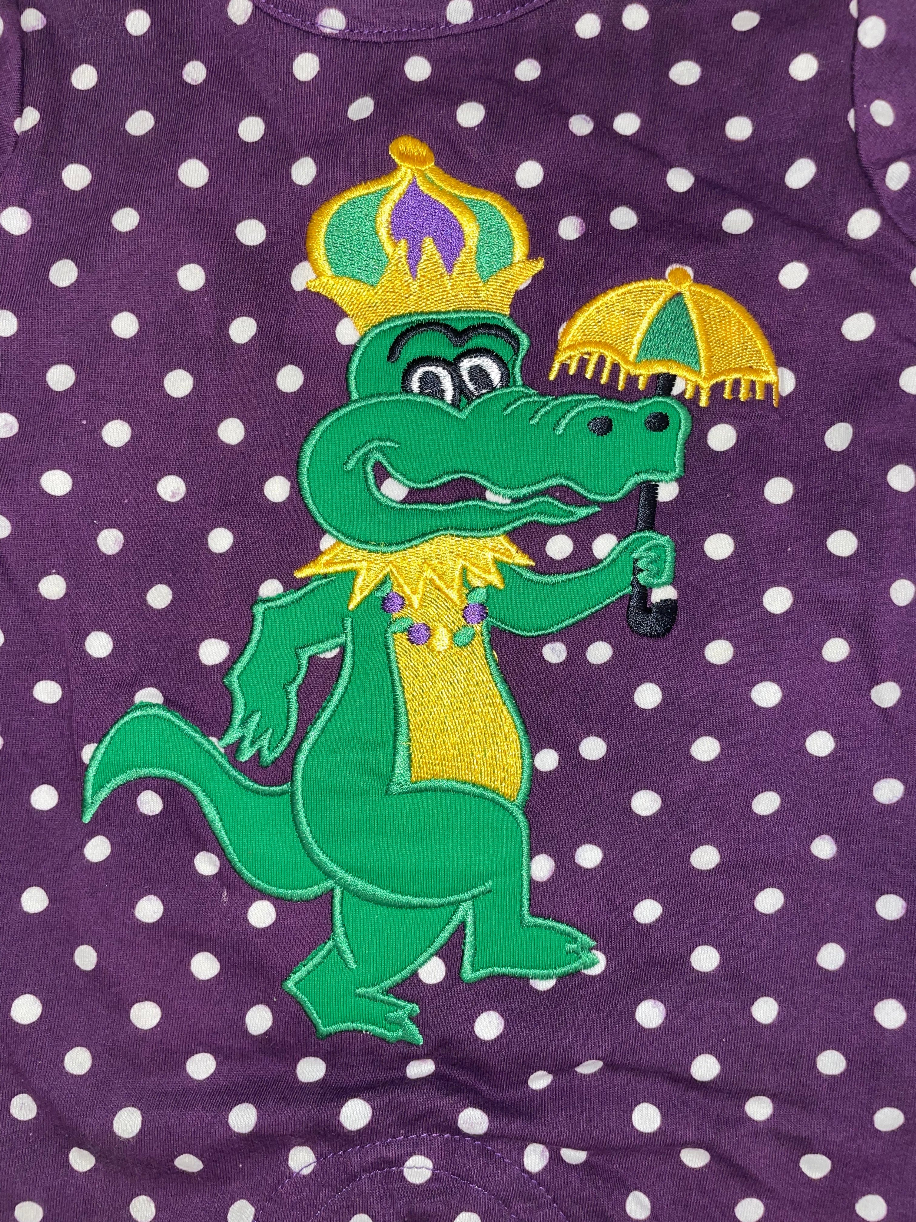 Coconut Creations Coconut Creations Mardi Gras Alligator Longall - Little Miss Muffin Children & Home
