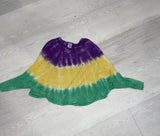 Erge Erge Long Sleeve Mardi Gras Tie Dye Poncho - Little Miss Muffin Children & Home