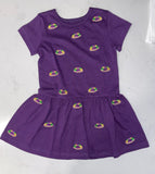 Lulu Bebe Me Me's Children Mardi Gras Embroidered Short Sleeve Dropwaist Dress - Little Miss Muffin Children & Home