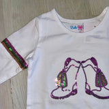 Lulu Bebe Lulu Bebe Mardi Gras Sequin Marching Boot Shirt - Little Miss Muffin Children & Home