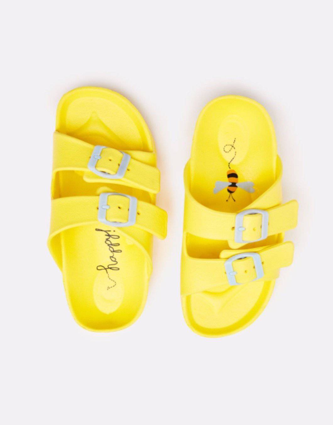 Joules - Joules Yellow Shore Printed Footbed Slider - Little Miss Muffin Children & Home