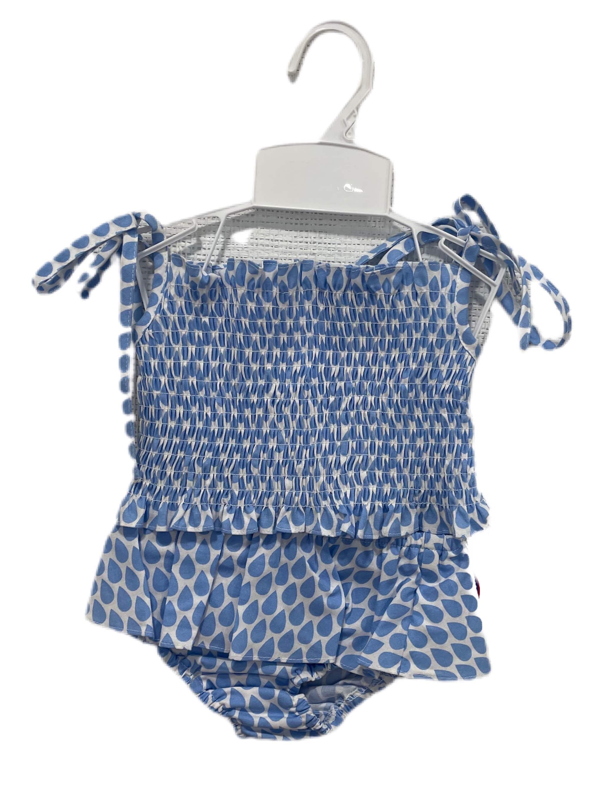 Vive La Fete Vive La Fete Blue Smocked Bikini Set - Little Miss Muffin Children & Home