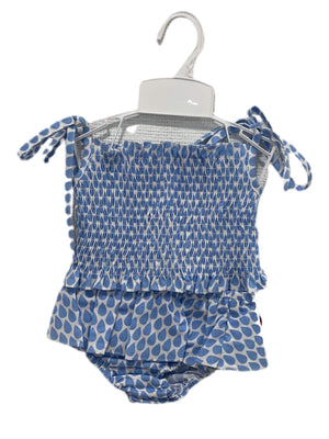 Vive La Fete Vive La Fete Blue Smocked Bikini Set - Little Miss Muffin Children & Home