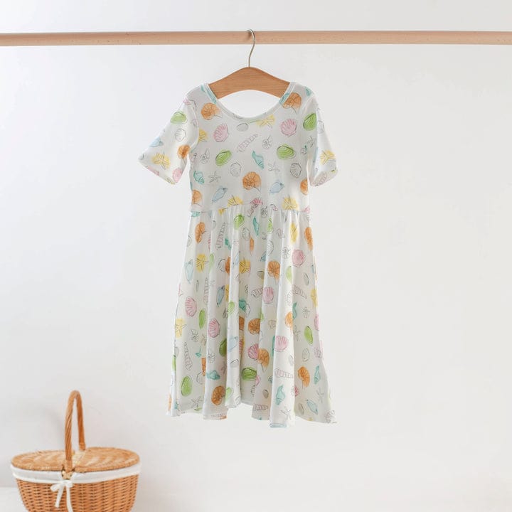 Nola Tawk Nola Tawk Let's Shell-ebrate Organic Cotton Twirl Dress - Little Miss Muffin Children & Home