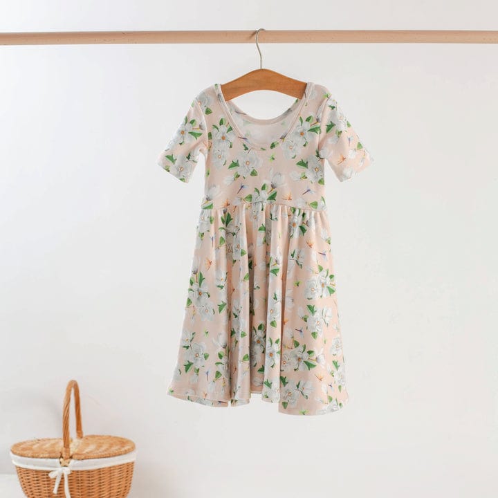 Nola Tawk Nola Tawk Pink Magnolia Organic Cotton Twirl Dress - Little Miss Muffin Children & Home