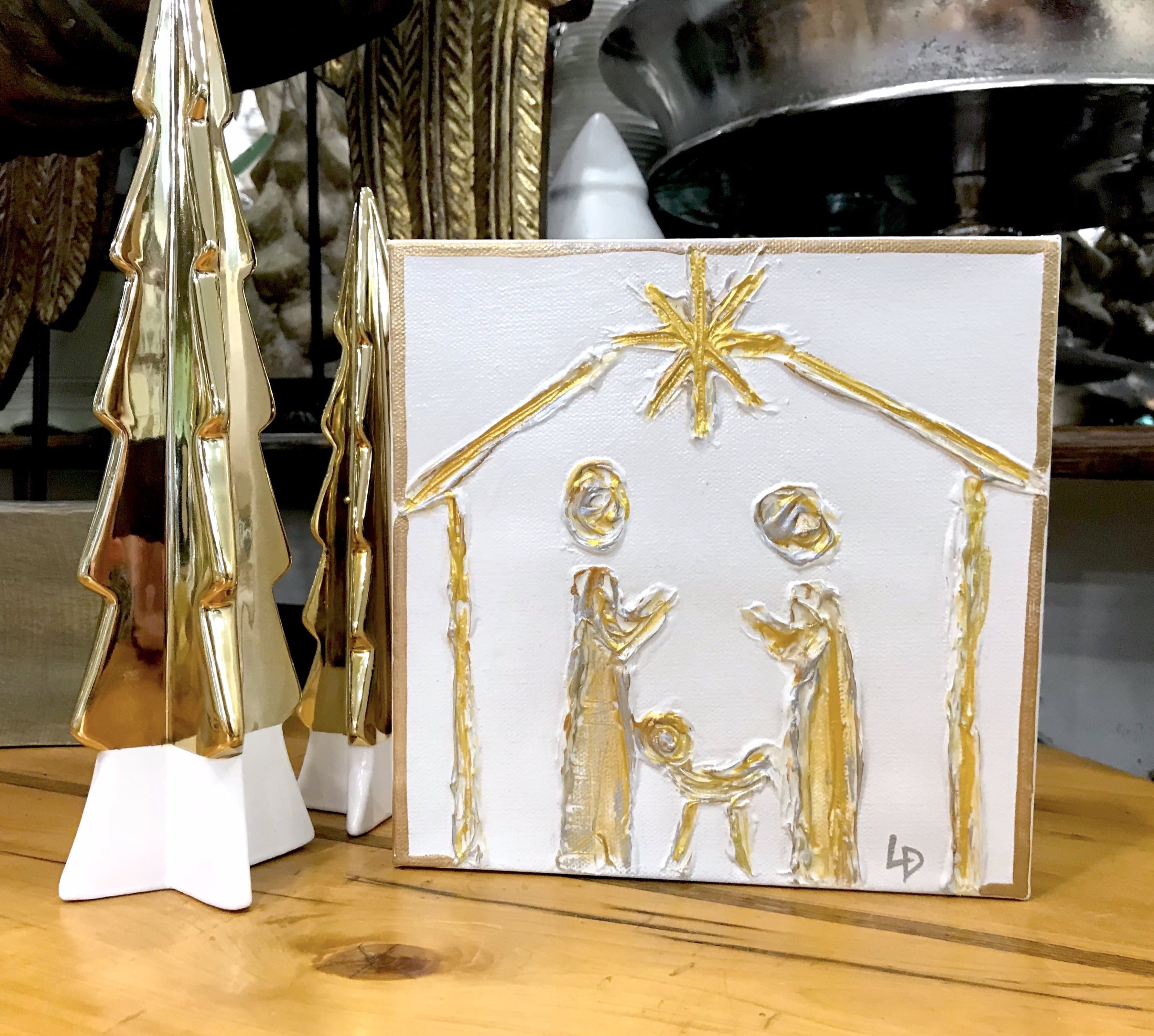 Lisa Devlin Designs - Lisa Devlin Designs Hand Painted Nativity on Canvas - Little Miss Muffin Children & Home