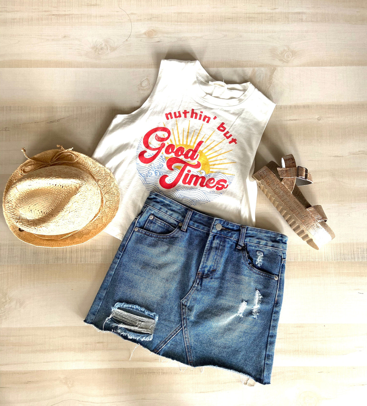 By Together - By Together Denim Skirt - Little Miss Muffin Children & Home