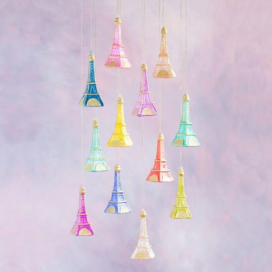 180 - 180 Degrees 180 Degrees Rainbow Eiffel Tower Ornament - Little Miss Muffin Children & Home