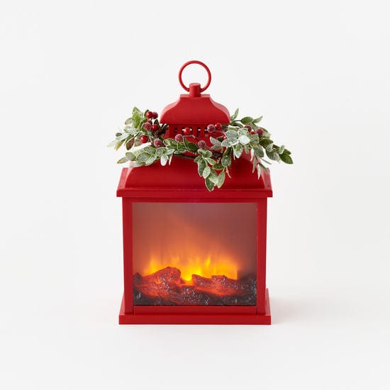 180 - 180 Degrees 180 Degrees Fire Light Lantern With Berry Wreath - Little Miss Muffin Children & Home
