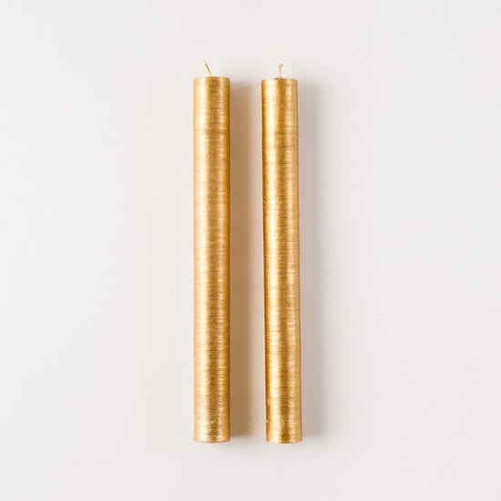180 - 180 Degrees 180 Degrees Goldleaf Taper Candle Pair - Little Miss Muffin Children & Home