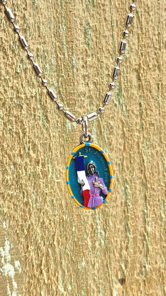 Saints For Sinners Saints For Sinners St. Joan of Arc Hand Painted Medal - Little Miss Muffin Children & Home