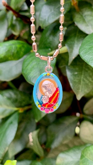 Saints For Sinners Saints For Sinners Pope John Paul II Hand Painted Medal - Little Miss Muffin Children & Home