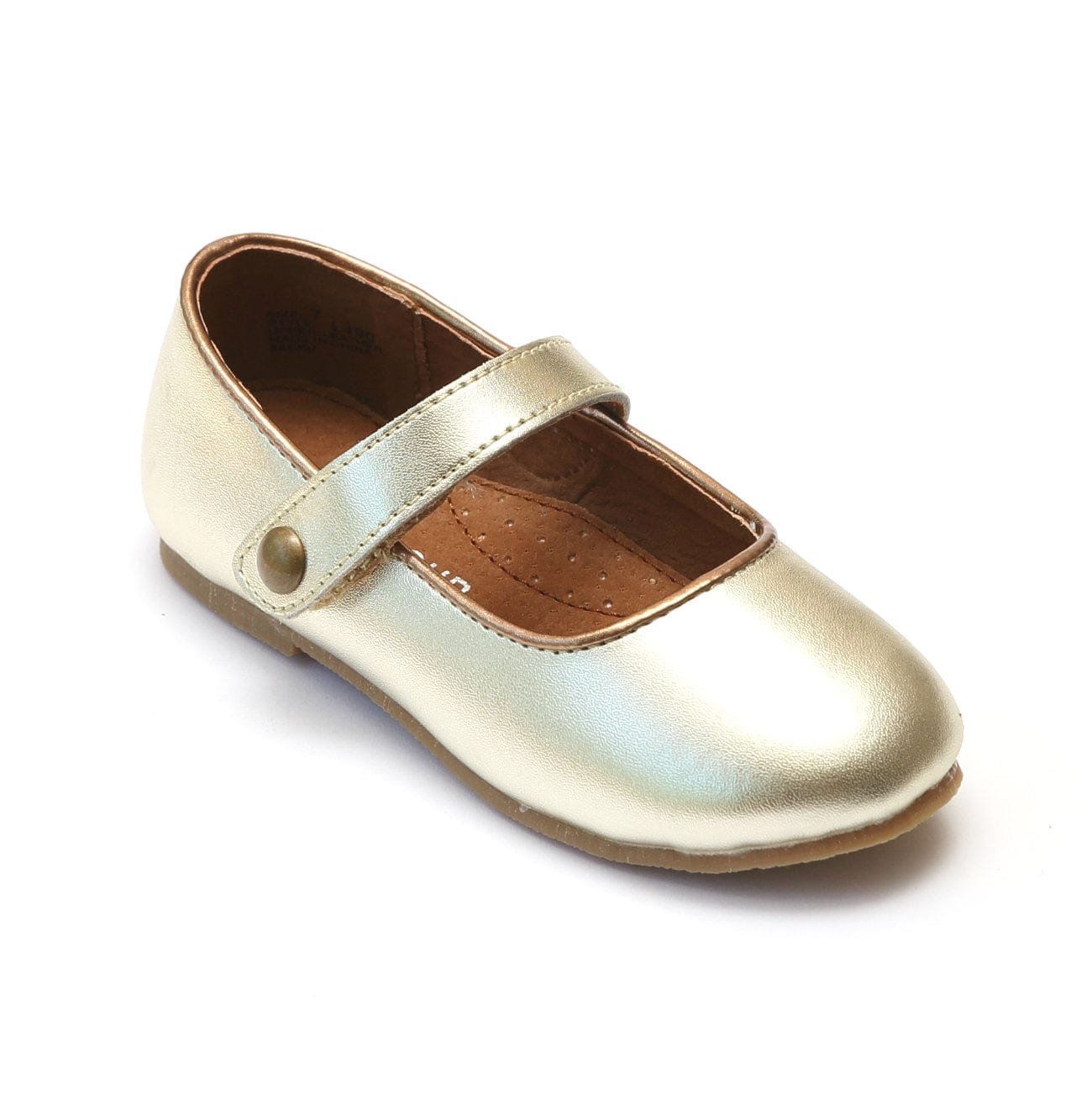 L'amour - L'Amour Girls Classic Button Strap Leather Flats - Little Miss Muffin Children & Home