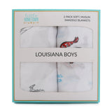 Little Hometown Little Hometown Louisiana Boys 2-Pack Swaddle Blanket Set - Little Miss Muffin Children & Home