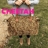 Lauren Lane - Lauren Lane Cheetah Print Weekender Tote - Little Miss Muffin Children & Home