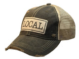 Vintage Life - Vintage Life "LOCAL" Distressed Trucker Cap in Black - Little Miss Muffin Children & Home