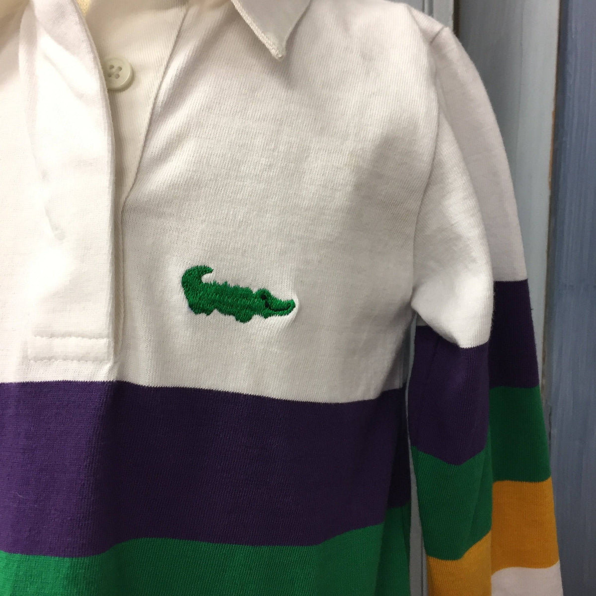 Me Me's Children - Me Me's Long Sleeve Mardi Gras Rugby Shirt - Little Miss Muffin Children & Home