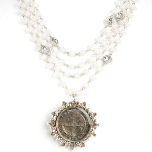 Virgins Saints & Angels Virgins Saints & Angels Magdalena Cloister Grande San Benito Grande Medallions Necklace - Little Miss Muffin Children & Home