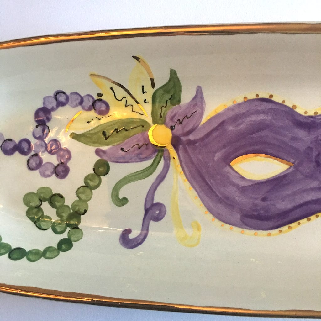 Magnolia Creative Co Magnolia Creative Co Mardi Gras Mask Bread Tray - Little Miss Muffin Children & Home