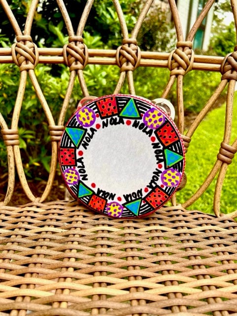 Baobab Tree Designs Baobab Tree Designs Painted 8" Tambourine - Little Miss Muffin Children & Home