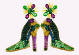 GDL - Golden Lily Golden Lily Mardi Gras Shoe Earrings - Little Miss Muffin Children & Home